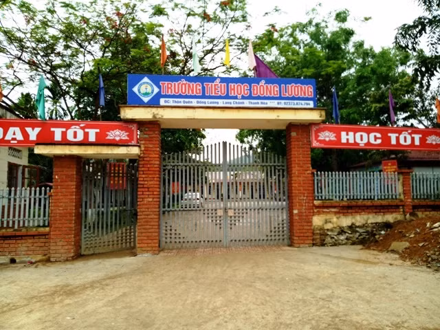 Trường Tiểu học Đồng Lương - nơi xảy ra vụ án mạng.
