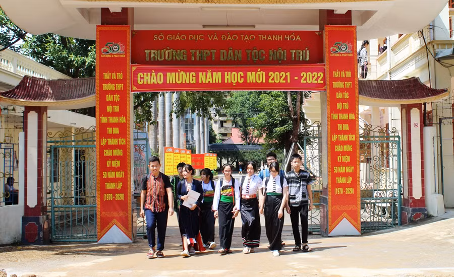 Học sinh Trường THPT Dân tộc Nội trú tỉnh Thanh Hóa.