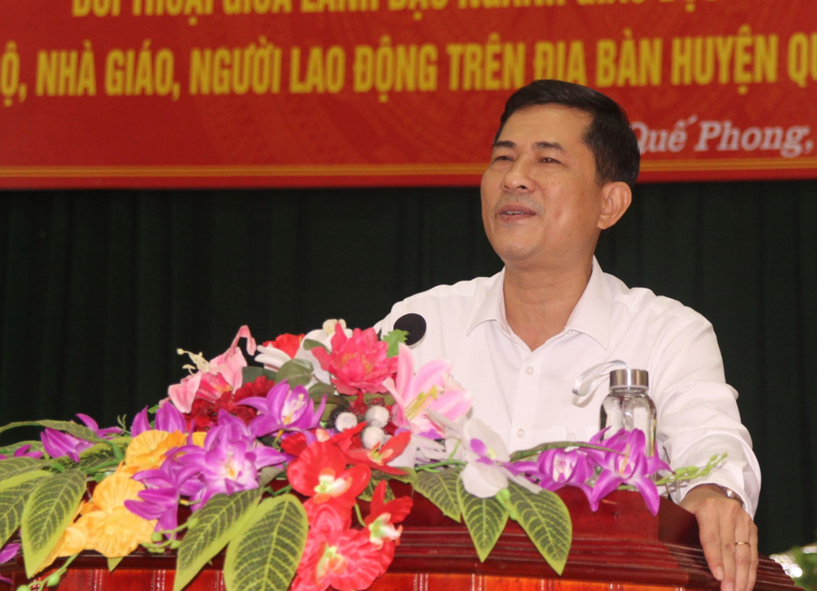 Thay mặt ngành giáo dục Nghệ An, Giám đốc Sở GD&ĐT hứa sẽ có trách nhiệm với tiếng nói của cán bộ, nhà giáo, người lao động