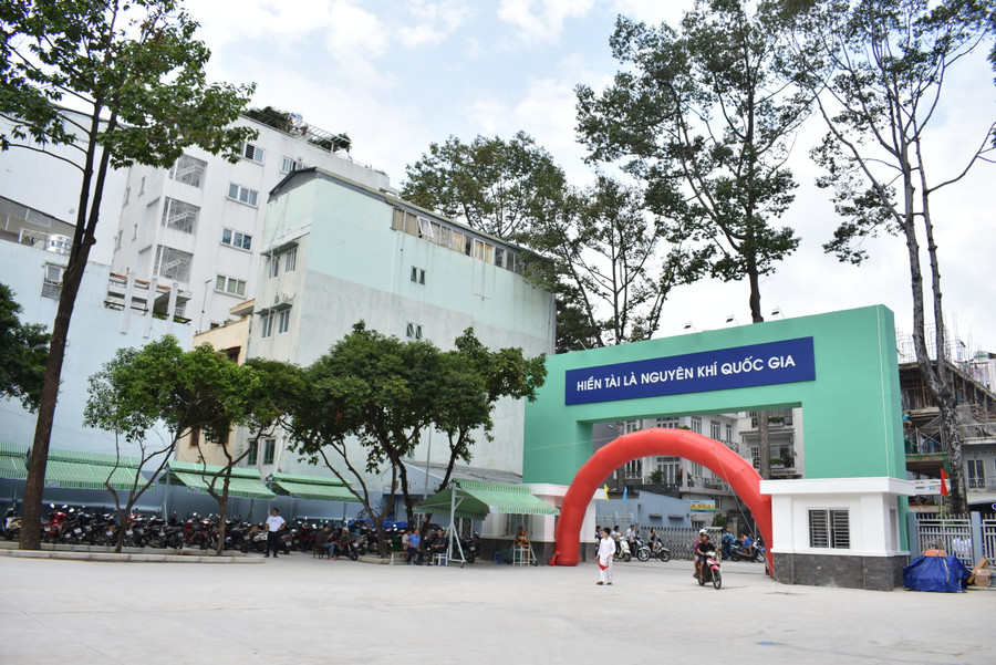 Trường Trung học Thực hành Đại học Sài Gòn ở quận 5, TPHCM. (Ảnh: Mạnh Tùng). Trường Trung học Thực hành Đại học Sài Gòn ở quận 5, TPHCM. (Ảnh: Mạnh Tùng).