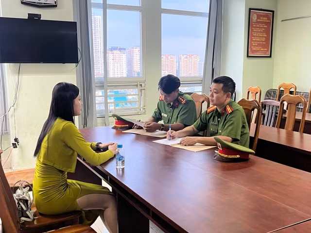 Vỏ Thị Mỷ Hạnh tại Cơ quan Cảnh sát điều tra, Công an TPHCM. (Ảnh: Công an TPHCM).