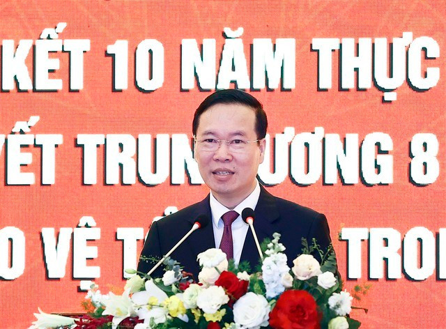 Chủ tịch nước Võ Văn Thưởng phát biểu tại Hội nghị.