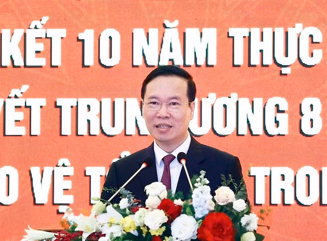 Chủ tịch nước Võ Văn Thưởng phát biểu tại Hội nghị.