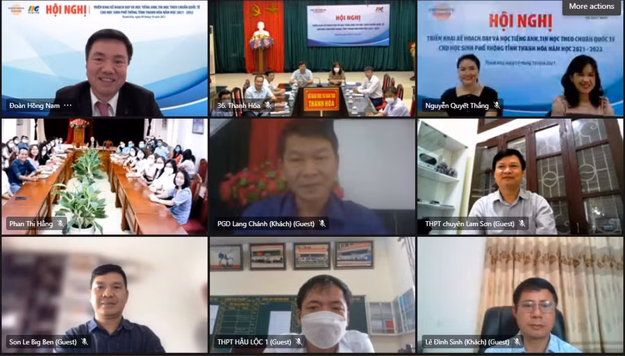 Hội nghị được tổ chức bằng hình thức trực tuyến tại nhiều điểm cầu.