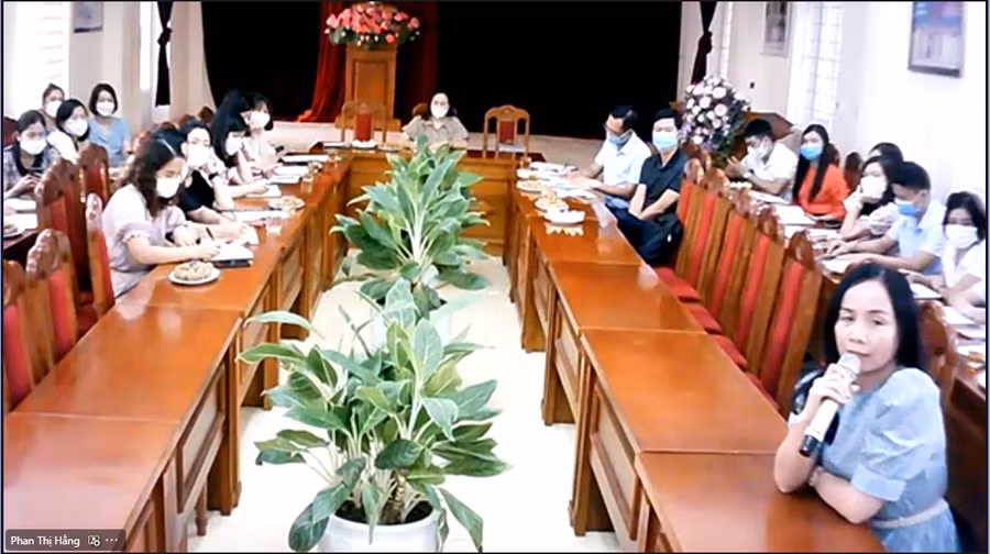 Điểm cầu Phòng GD&amp;ĐT TP Thanh Hóa.