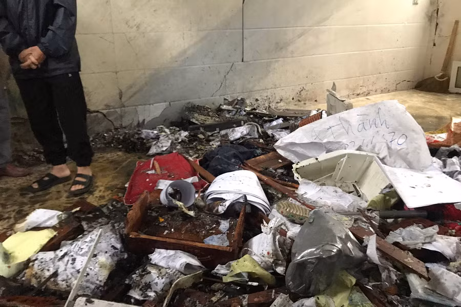 Nhiều đồ đạc trong nhà bị hư hỏng.