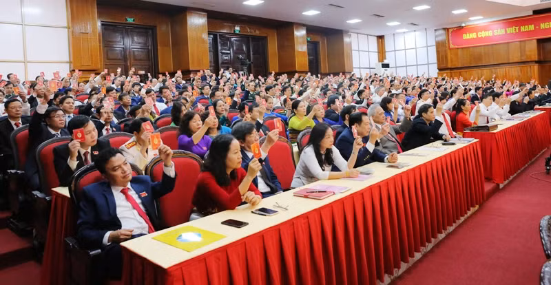 Đại hội kiểm tra tư cách đại biểu.