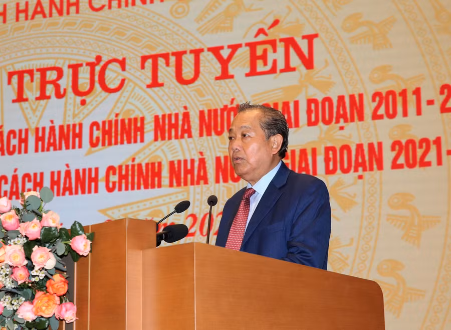 Phó Thủ tướng Thường trực Chính phủ Trương Hoà Bình phát biểu khai mạc Hội nghị. Ảnh: VGP/Lê Sơn