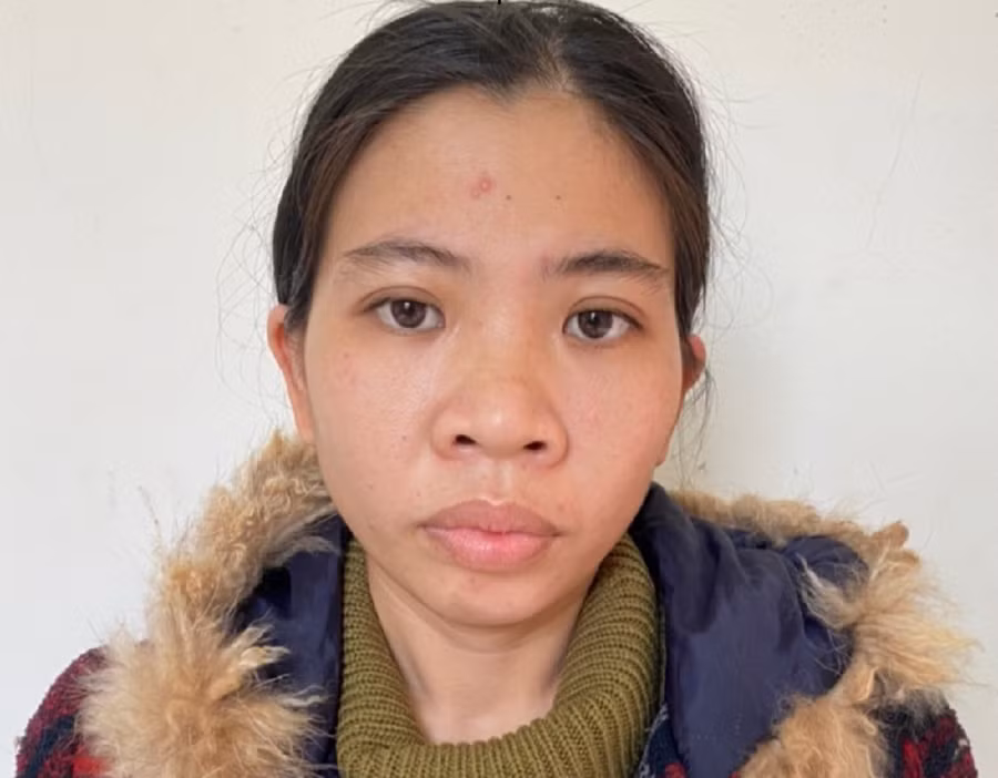 Đối tượng Nguyễn Thị Thảo tại cơ quan công an.