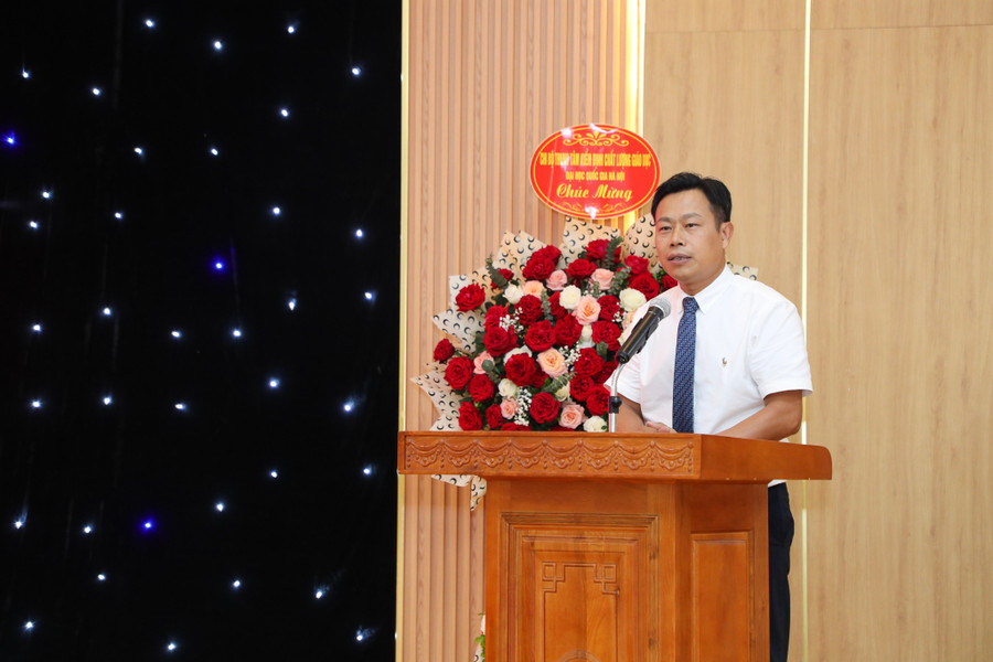 Bí thư Đảng ủy, Giám đốc ĐHQGHN Lê Quân phát biểu chỉ đạo. vnu-dai-hoi-dang-bo-co-quan-dhqghn-97.jpg