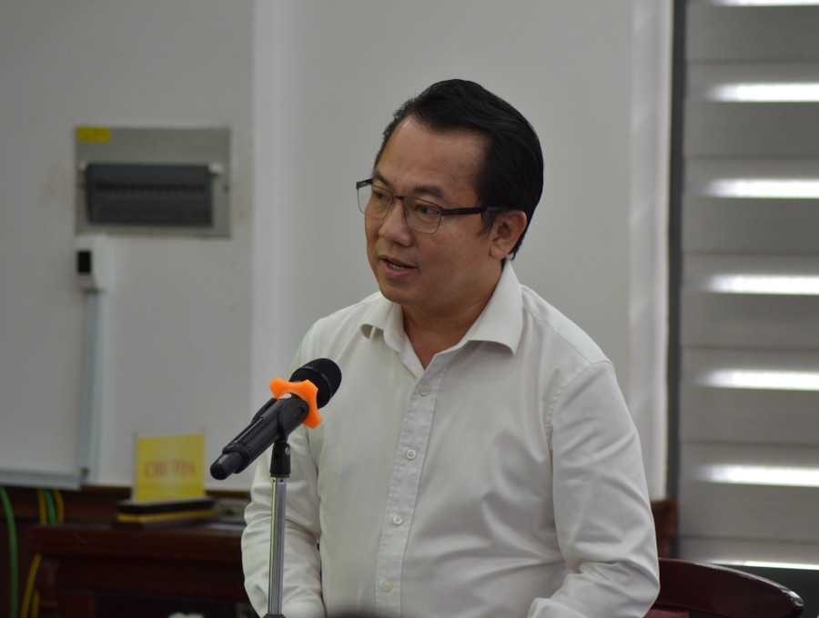 Ông Nguyễn Anh Đức - Tổng Giám đốc Saigon Co.op chia sẻ ý kiến tại tọa đàm. Ảnh: Đ. N. Lan Anh dsc-0721.jpg