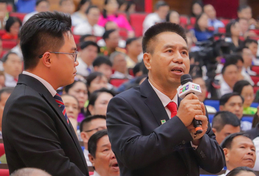 TS.BS Nguyễn Viết Giáp, Giám đốc Bệnh viện Mắt Bà Rịa - Vũng Tàu phát biểu tại đại hội. Ảnh: N.D z7153663420814-20606a2c0bd05a5c91b914e7724536f9.jpg