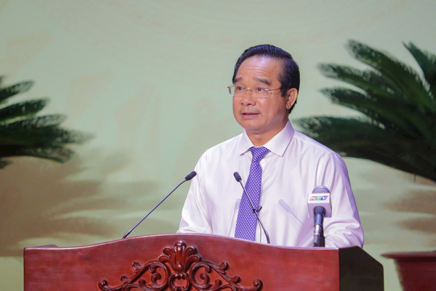 Ông Nguyễn Văn Được - Chủ tịch UBND TPHCM phát biểu tại đại hội. Ảnh: Ngọc Duy z7153663047521-68c4efdd1a789166a7a213ce37160a47.jpg