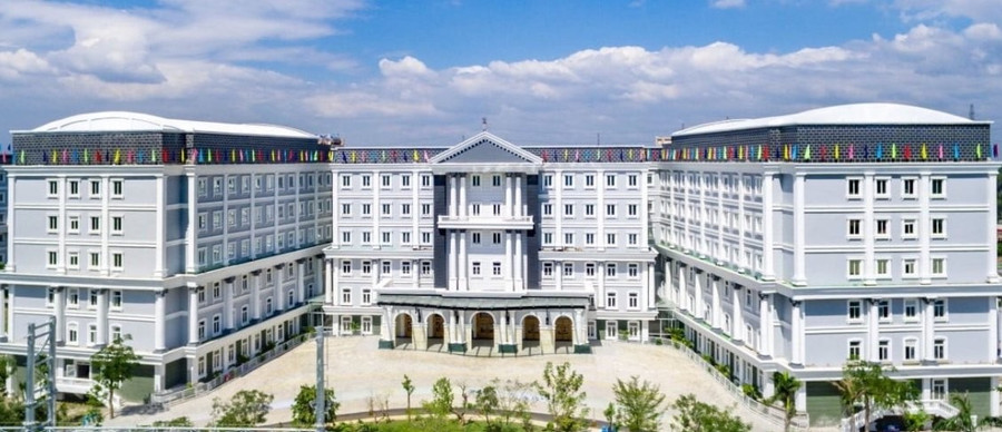 Toàn cảnh cơ sở vật chất Trường Quốc tế Mỹ AISVN trước thời điểm bị giải thể. Ảnh: ITN