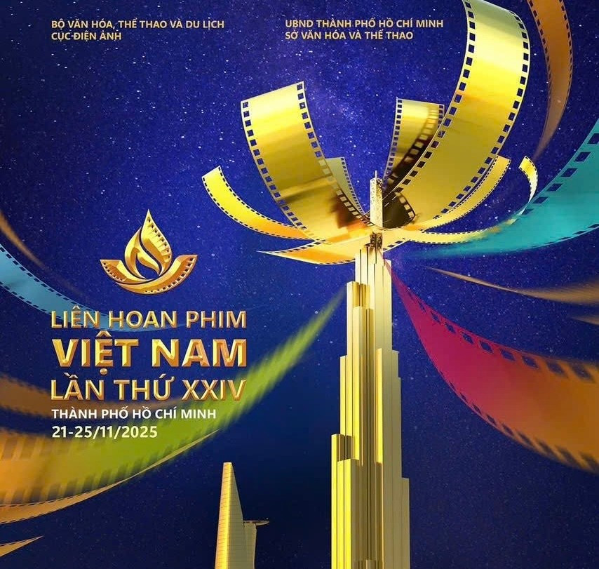 Poster của Liên hoan Phim Việt Nam lần thứ XXIV. Ảnh: BTC
