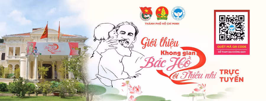 Mã QR của không gian "Bác Hồ với Thiếu nhi" trực tuyến. Ảnh: Nhà Thiếu nhi TPHCM.