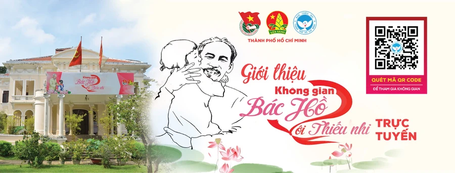 Mã QR của không gian "Bác Hồ với Thiếu nhi" trực tuyến. Ảnh: Nhà Thiếu nhi TPHCM.