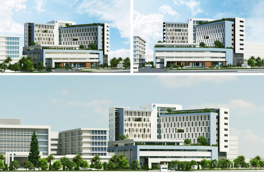 Phối cảnh dự án Trung tâm chăm sóc, khám và điều trị chất lượng cao cho cán bộ. Ảnh: BVCC