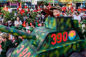 Hội thao Bé đi giữa cờ hoa của Trường Mầm non Ngọc Lan (quận Hải Châu, TP Đà Nẵng). 