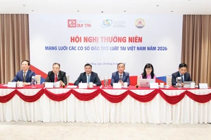 Một phiên làm việc của Hội nghị thường niên Mạng lưới các cơ sở đào tạo luật tại Việt Nam. 