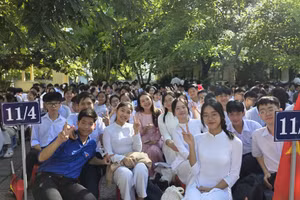 Học sinh Trường THPT Nguyễn Trãi (phường Liên Chiểu, TP Đà Nẵng). 