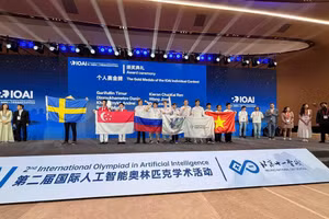 Đoàn học sinh Việt Nam với 8/8 em đều đoạt giải tại Olympic Trí tuệ nhân tạo quốc tế năm 2025