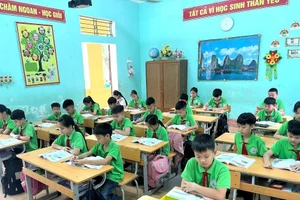 Giờ học của học sinh trường Tiểu học Đại An (xã Đại An, huyện Thanh Ba).
