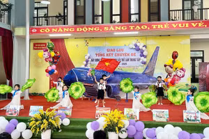 Các bé sôi nổi, hào hứng với phần thi của mình.