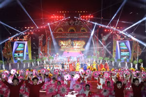 Tiết mục nghệ thuật đặc sắc tại chương khai mạc Lễ hội Đền Hùng 2026.