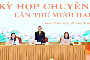 HĐND tỉnh Tuyên Quang khóa XIX khai mạc Kỳ họp chuyên đề lần thứ 12 xem xét thông qua các dự thảo nghị quyết.