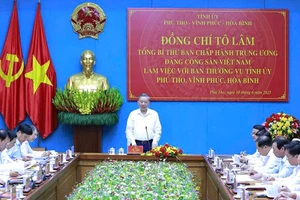 Tổng Bí thư Tô Lâm phát biểu.