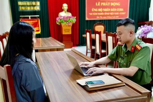 Cháu L làm việc tại cơ quan công an (ảnh Công an tỉnh Phú Thọ).