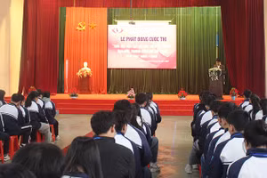 Quang cảnh Lễ phát động cuộc thi “Tuổi trẻ học tập và làm theo tư tưởng, đạo đức, phong cách Hồ Chí Minh” năm học 2024 - 2025.