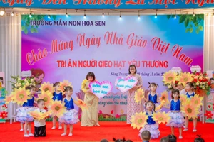 Trường Mầm non Hoa Sen (phường Nông Trang) đẩy mạnh các hoạt động trải nghiệm cho trẻ.