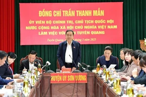 Chủ tịch Quốc hội Trần Thanh Mẫn phát biểu.