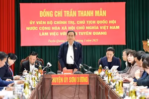 Chủ tịch Quốc hội Trần Thanh Mẫn phát biểu.