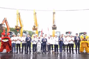 Quang cảnh lễ khởi công dự án Khu công nghiệp Nam Bình Xuyên Green Park.