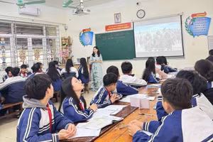 Ứng dụng công nghệ số tại Trường THCS Duy Phiên đã trở thành nền nếp giảng dạy.