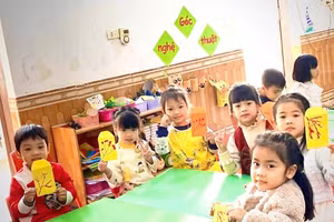 Các bé Trường Mầm non Cao Xá 1, huyện Lâm Thao (ảnh minh họa).