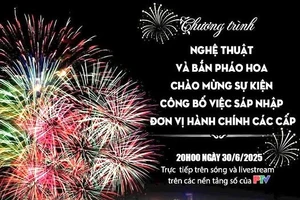 Bắn pháo hoa chào mừng sáp nhập đơn vị hành chính các cấp ở Phú Thọ