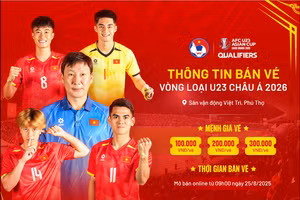 Bán vé trực tuyến xem thi đấu vòng loại Giải Bóng đá U23 châu Á 2026 tại Phú Thọ