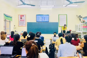 Đội ngũ cán bộ quản lý và giáo viên cốt cán đến từ các Phòng GD&ĐT huyện, thành phố cùng các trường tiểu học trên địa bàn tỉnh Tuyên Quang dự lớp tập huấn.