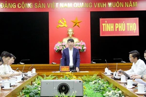 Ông Nguyễn Khắc Hiếu, Phó Chủ tịch UBND tỉnh Phú Thọ phát biểu.