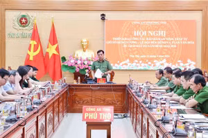 Quang cảnh hội nghị (Ảnh: Công an tỉnh Phú Thọ cung cấp)