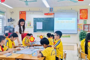 Trường Tiểu học Hương Canh A đẩy mạnh chuyển đổi số trong dạy và học.