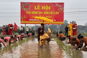 Lễ hội “Vua Hùng dạy dân cấy lúa” được tổ chức thường niên vào ngày 14 và 15 tháng Giêng hằng năm.