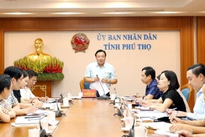 Ông Nguyễn Huy Ngọc, Phó Chủ tịch UBND tỉnh Phú Thọ phát biểu tại hội nghị.