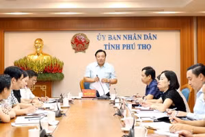 Ông Nguyễn Huy Ngọc, Phó Chủ tịch UBND tỉnh Phú Thọ phát biểu tại hội nghị.