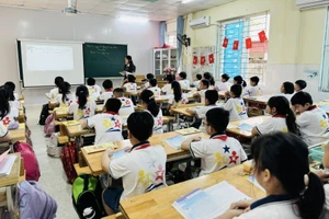 Trường Tiểu học Liên Minh đẩy mạnh công nghệ thông tin trong dạy học.