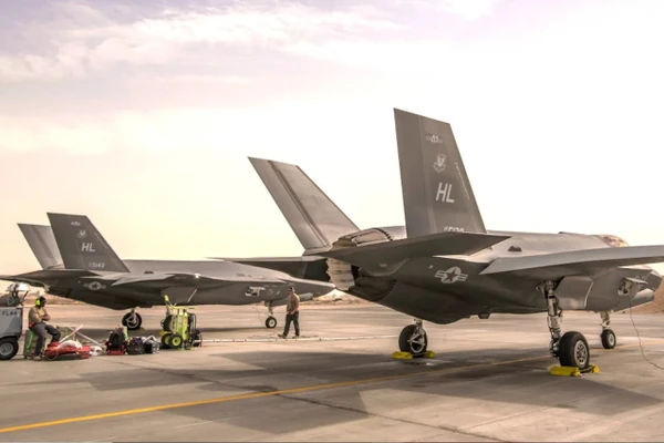 Tiêm kích F-35 của Mỹ tại Jordan.